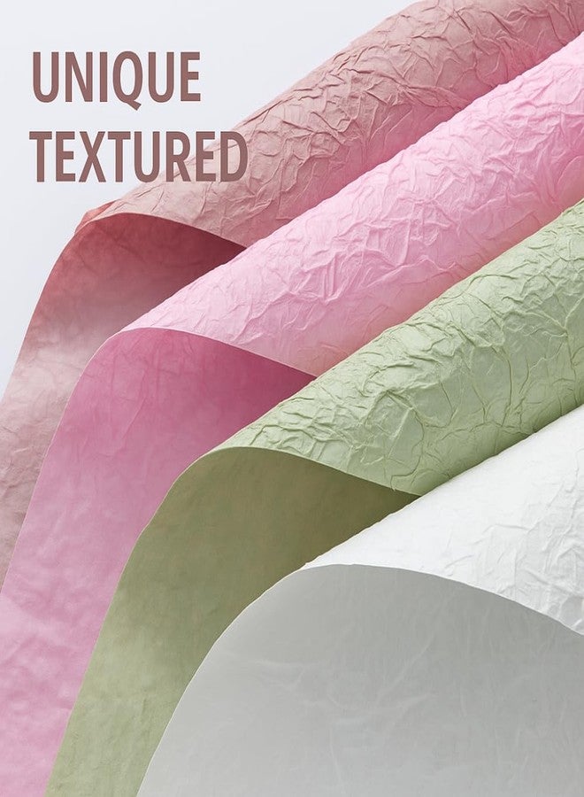 BBJ WRAPS Handmade Textured Flower Wrapping Paper, Micro-Waterproof Floral Bouquet Wrapping Paper, Ideal Thick Flower Paper for Bouquets Floral Arrangements, 5 Sheets, 22.8 × 22.8 Inch - Image 3